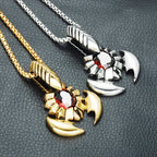 Scorpion Inlaid Crystal Pendant Necklace