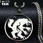 Werewolf Wolf Pendant — Silver Stainless