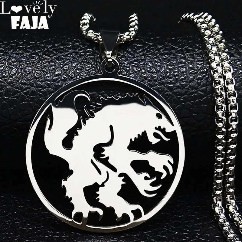 Werewolf Wolf Pendant — Silver Stainless