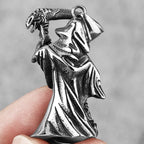 Grim Reaper Scythe Skull Pendant — Stainless Steel
