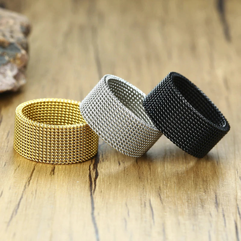 Mesh Band Ring — Stainless Steel