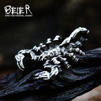 316L Stainless Steel Punk Style 3D Design Animal Scorpion Pendant Necklace fashion jewelry For Man BP8-607