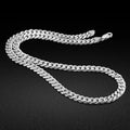 Original Simple Chain 6 mm 925 Sterling Silver Curb Cuban Chain Necklace For Men Male Neck Punk Birthday Party Jewelry