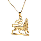 Ethiopian Lion of Judah Pendant — Gold
