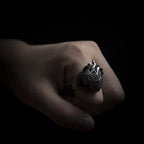 Stainless Steel Unique New Vintage Heart Ring Biker Punk Rock Gothic Punk Santa Muerte Jewelry Ring Party Wholesale