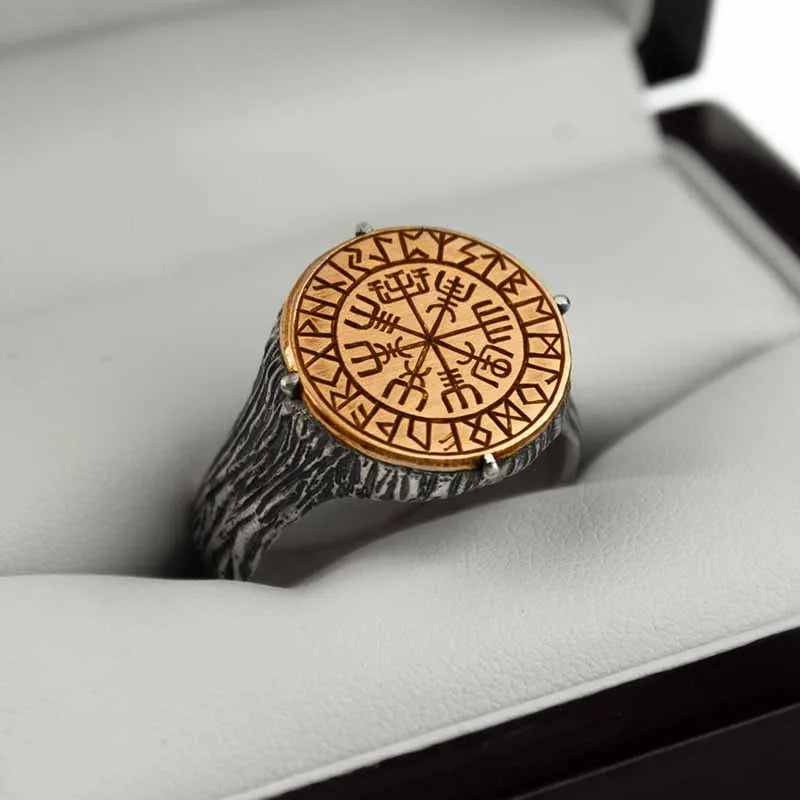 Viking Compass Ring — Two-Tone