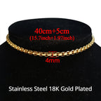 Punk Cuban Link Choker Necklace Collar Statement Chunky Stainless Steel Gold Color Thick Chain Necklace For Men Women Jewelry