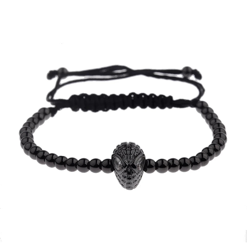 2020 Classic Luxury CZ Black Zircon Long Tubes&4MM Copper Beads Macrame Men Bracelets&Bangles For Women Jewelry Bileklik