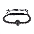 2020 Classic Luxury CZ Black Zircon Long Tubes&4MM Copper Beads Macrame Men Bracelets&Bangles For Women Jewelry Bileklik