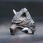 Viking Wolf Head Ring — Stainless Steel