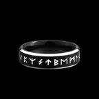 Odin Norse Rune Couple Ring — Stainless Steel