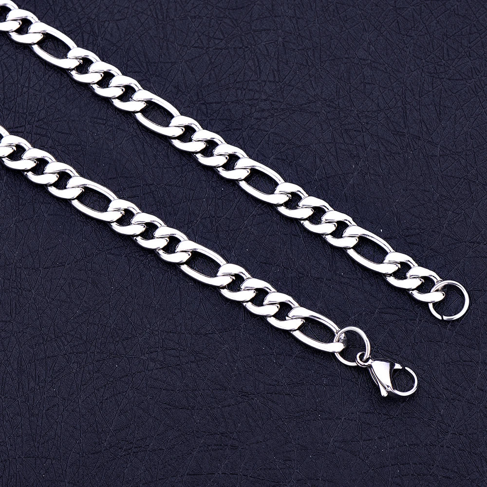 Figaro Chain Necklace 8mm — Stainless Steel