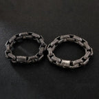 Fongten Vintage Square Bracelet For Men Stainless Steel Totem Viking Charm Heavy Bracelets Bangle Male Jewelry Pulsera