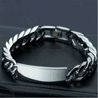Cuban Link Chain ID Bracelet 15mm 8.66in — 316L Stainless Steel