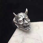 Japanese Hannya Mask Halloween Ring — Stainless Steel