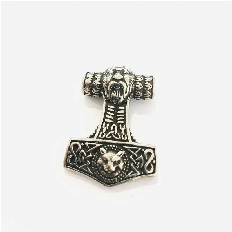 Viking Vegvisir Rune Compass Pendant — Stainless Steel