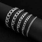 Cuban Curb Chain Necklace 7mm — Silver