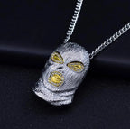 Iced Out Mask Pendant Necklace