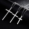 Minimalist Cross Pendant Necklace — Silver