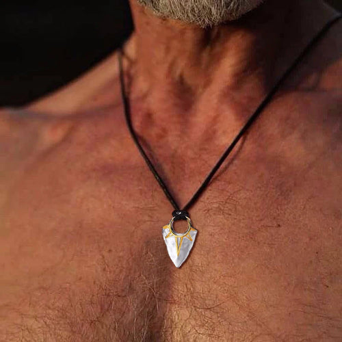 Arrowhead Rope Chain Pendant Necklace — Stainless Steel