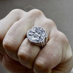 Knights Templar Red Cross Punk Ring — Stainless Steel