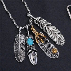 Fashion Vintage Charm Razor Blades Necklaces Men Jewelry Hip Hop Bergamot Pendant for Men