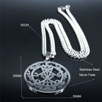 Lilith Sigil Silver Pendant Necklace — Stainless Steel