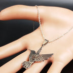 Hummingbird Pendant Necklace — Stainless Steel