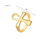 Anubis Cross Ring for Men — Pharaoh Guardian, Stainless Steel