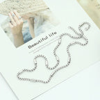 316L Stainless Steel New BOX Chain Necklace for Men Women Viking Jwelry Vintage Aestethic Cable Cuban Chunky Trendy