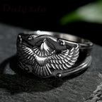 Stainless Steel Men Animal Rings Flying Eagle Punk Rock Personality for Male Boyfriend Jewelry Creativity Gift Anel Wholesale