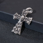 Evil Cross Ghost Skull Pendant Necklace — Stainless