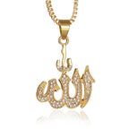 Allah Rune Pattern Necklace Pendant — 50cm Length