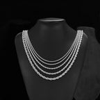 Twisted Rope Chain Necklace — Stainless Steel 6mm