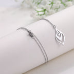 Leaf Pendant Statement Necklace for Women — Stainless Steel