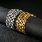 12/18/30mm Wide Mesh Chain Stainless Steel Bracelet for Men Shiny Rock Cool Boy Wristband Heavy Metal Jewelry Gift