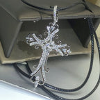 925 Silver Gothic Dark Cross Pendant
