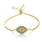 Iced Out Hamsa Copper Bracelet — Adjustable