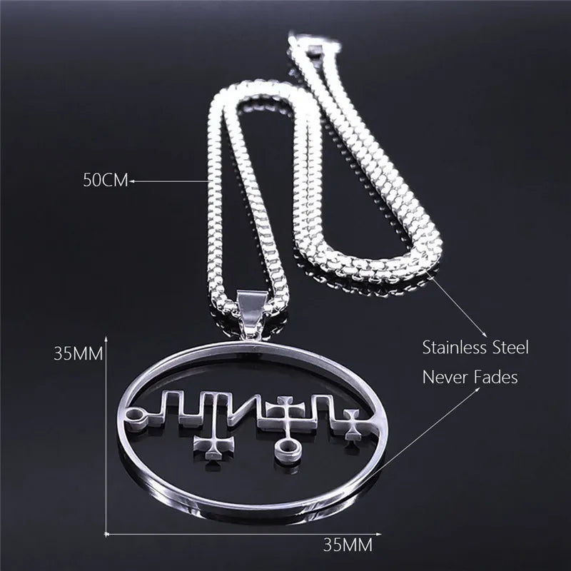 Dagon Sigil Pendant Necklace — Silver