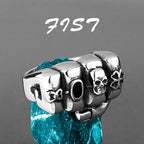 Skeleton Punk Men's Ring Rock Motorcycle Stainless Steel Ring Titanium Steel Casting Creative Gift