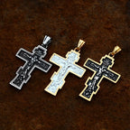 BEIER Christ Jesus Pendant Necklace 316L Stainless Steel Cross Chain Heavy Men Jewelry Gift Religious Christian Jewelry BP8-210