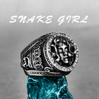 Skeleton Punk Men's Ring Rock Motorcycle Stainless Steel Ring Titanium Steel Casting Creative Gift