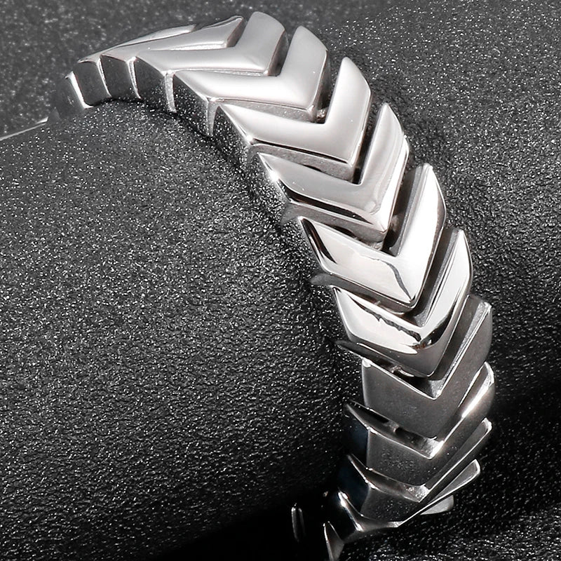 Punk Snake Bone Style Bracelet Men Heavy Quality Polished Stainless Steel Men's Bracelets & Bangles 2021 Birthday Gifts