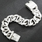 Massive Man Bracelet Men's Boys Matte 316l Stainless Steel 20MM Width Link Chain Bangle Man Wrist Bracelets On Hand