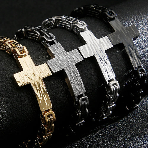 Cross Bracelet 7mm — Stainless Steel