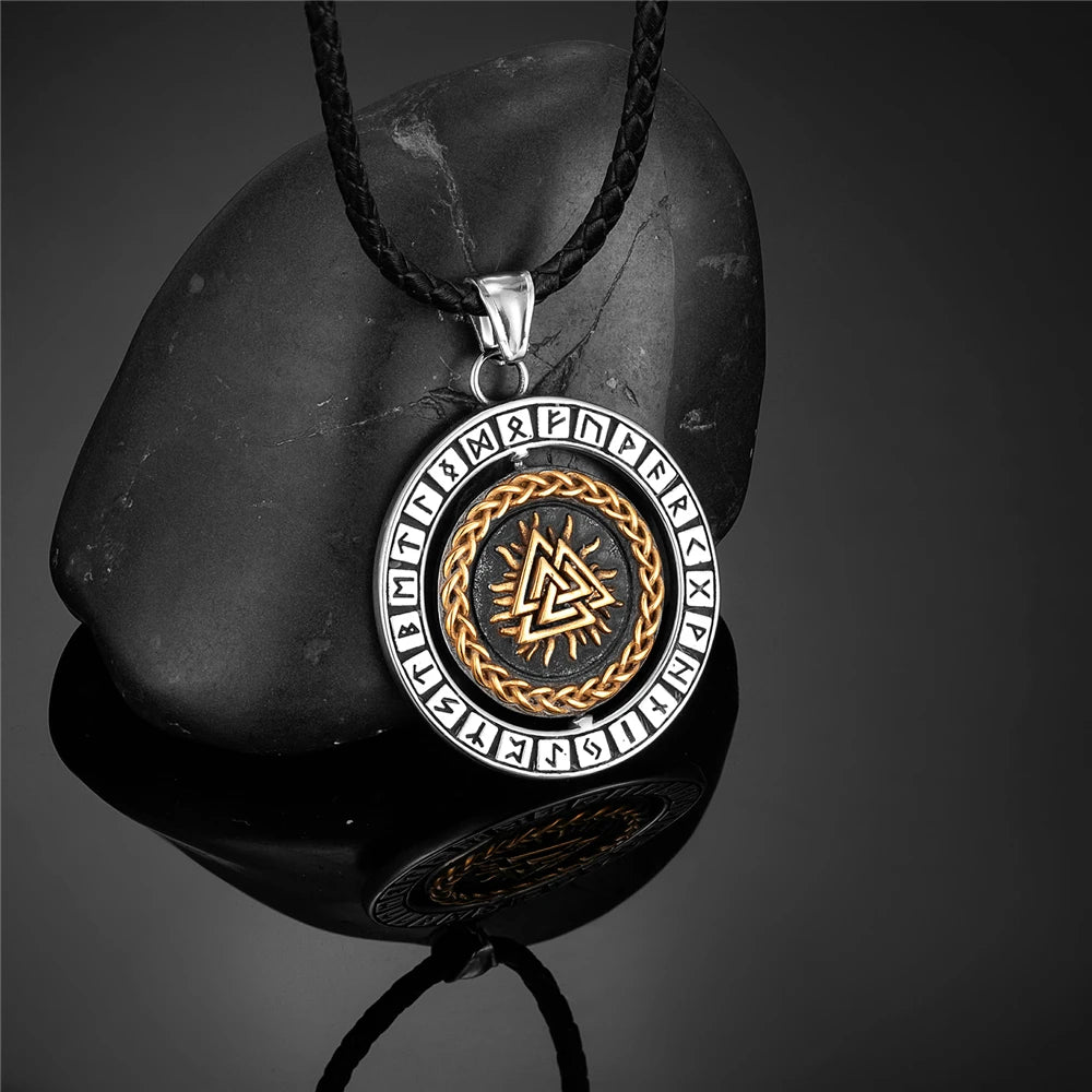 Viking Vegvisir Stainless Steel Pendant Necklace