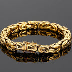 Hiphop Chain Bracelets For Men Never Fade Gold Color Stainless Steel Bracelet Manly Wrist 8.66" Classic Mens Jewellery