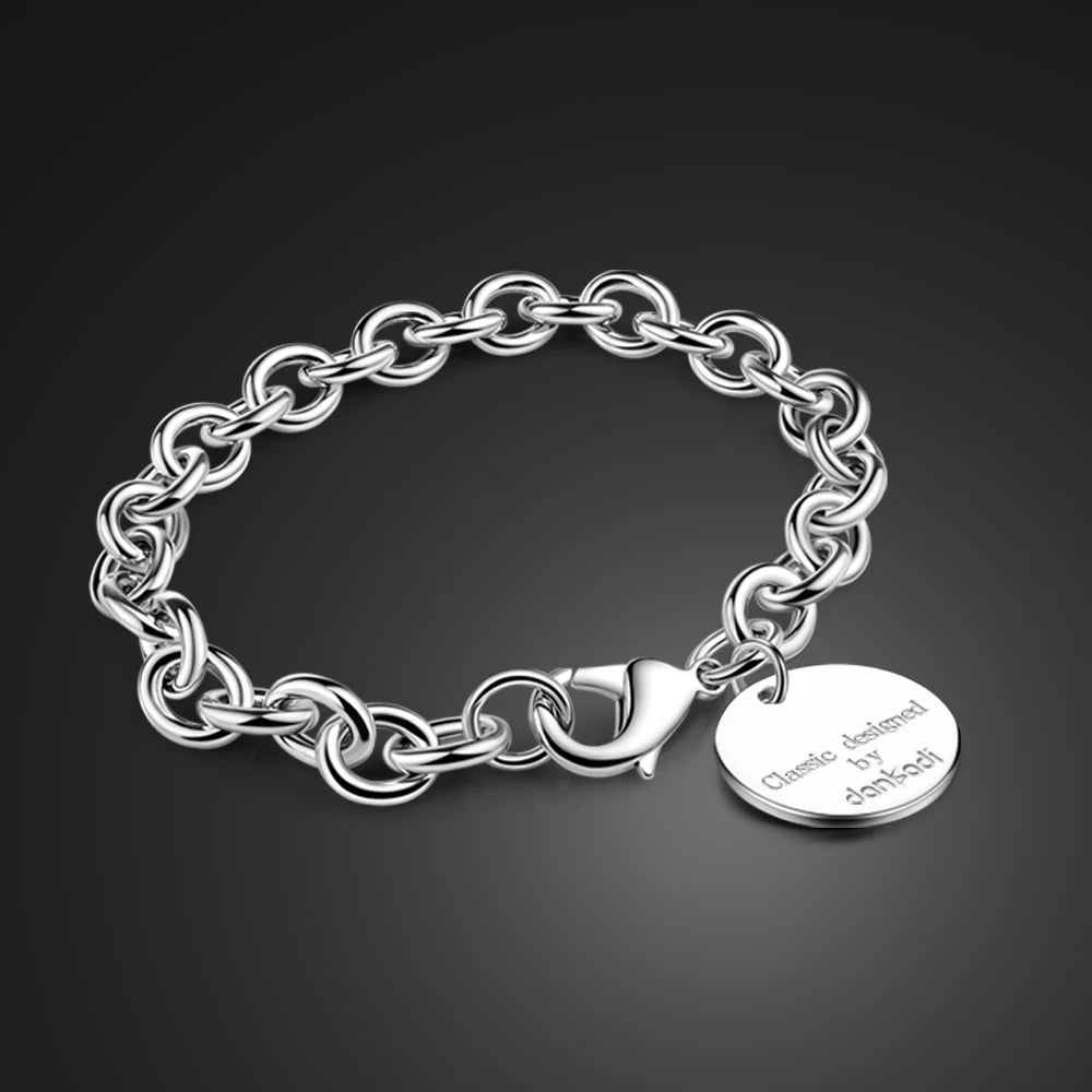 Hot Sales Charm Bracelets for Women Fashion 100% 925 Sterling Silver Love Heart Knot Cuff Bangle Bracelet Jewelry Gift Pulseira