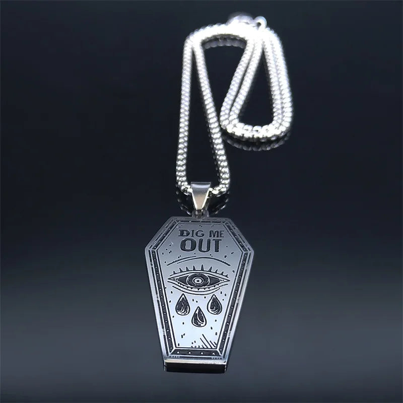 Silver Chain Dark Punk Dig Out Coffin Eyes Tears