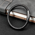 Wire Rope Bracelet Vintage Cuff — Men's 16.5-22cm